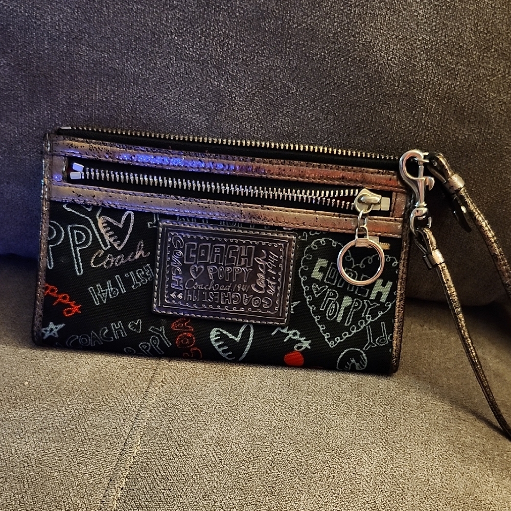 Coach Black and Brown Clutch